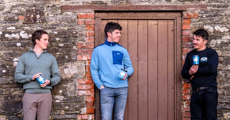 Brothers David, Ivan and Tom Kiersey of Freezin' Friesian. The brothers are from Ballyhussa Farm, the home of premium ice cream brand Freezin’ Friesian, a shortlisted finalist in the NDC-sponsored dairy food producers award. Photograph: Joleen Cronin