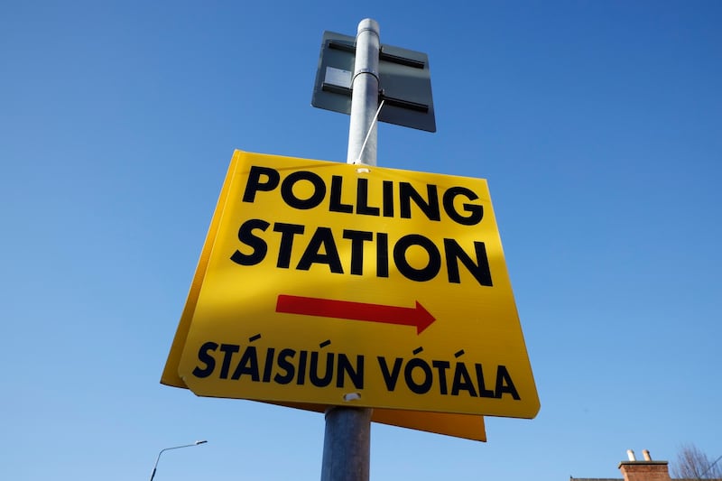 26/11/2024 - NEWS - GE 24, General Election 2024 Polling station signage. Photograph Nick Bradshaw / The Irish Times 