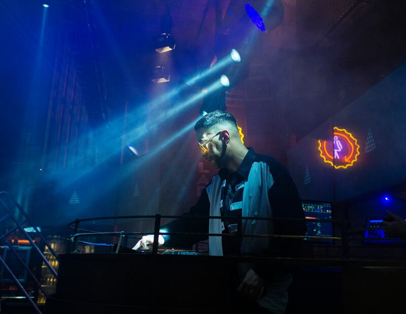 Billy Bunzari during a DJ set at Mother. Photograph: Steven Peice