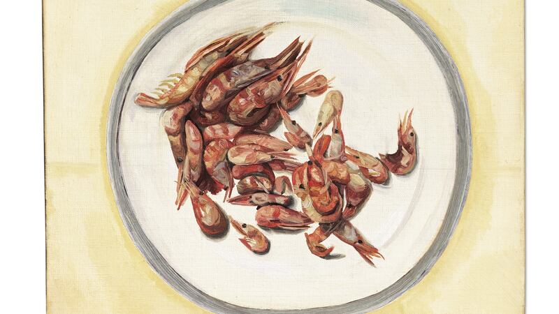 Lucien Freud, Plate of Prawns £800,000-£1.2m (€938,100-€1.395m) Christie’s