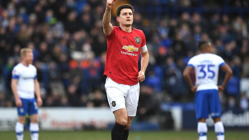 Harry Maguire was also questioned about his 5km time. Photo: Gareth Copley/Getty Images