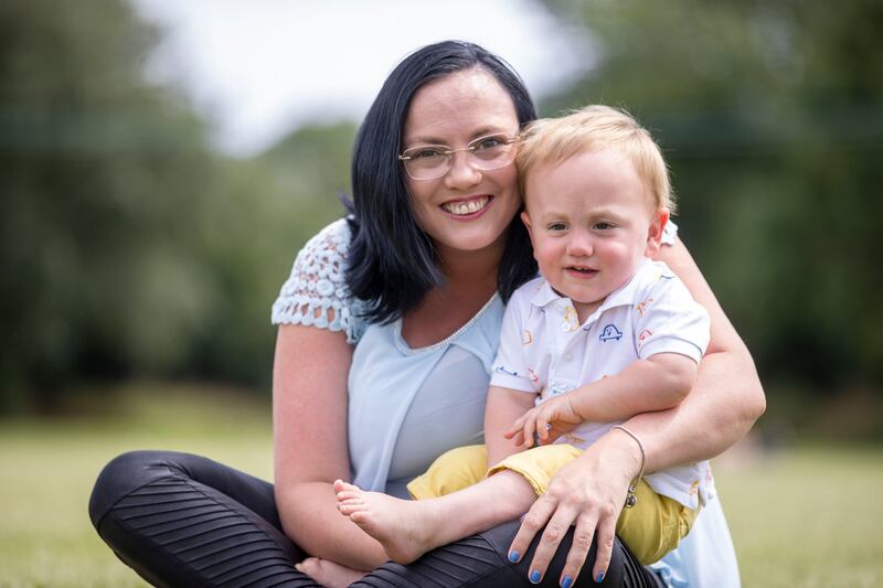 Emma Connors and her son, JJ (1). Photograph: Tom Honan