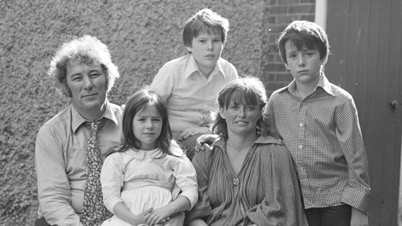 Seamus, Catherine, Mick, Marie and Chris Heaney in the 1970s. Photograph: Bobbie Hanvey/National Library of Ireland