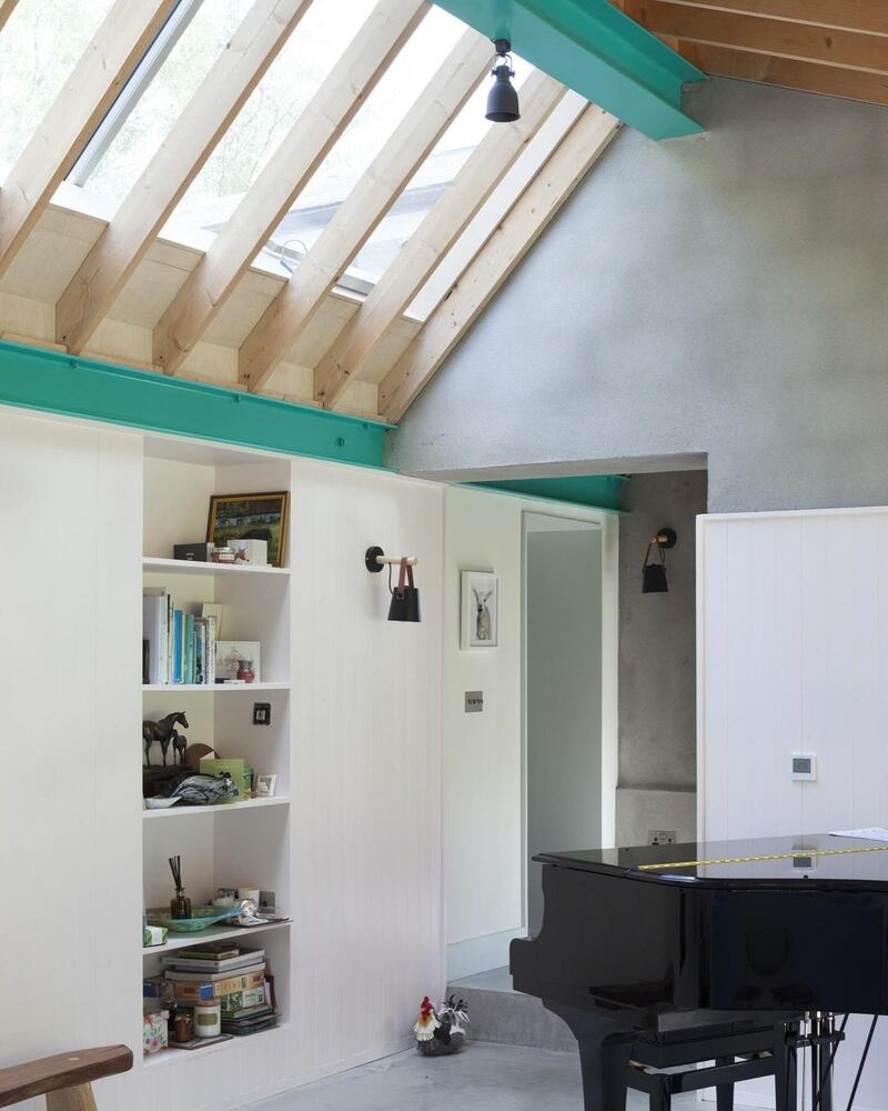 Asymmetrical ceiling/roof. Photograph: Alice Clancy