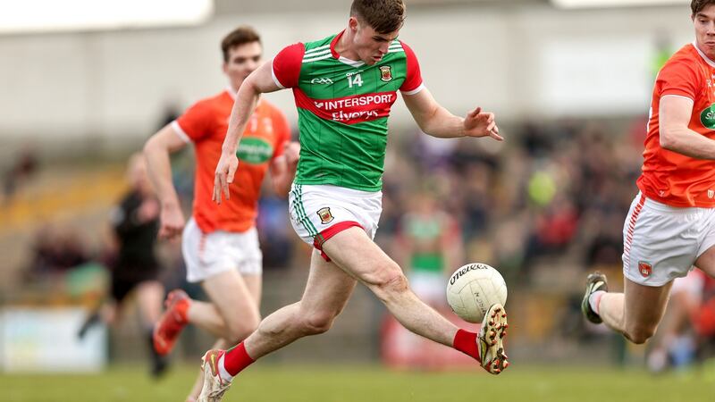 Mayo are in transition in the sense that they used to have an incredibly strong kicking game for a number of years under James Horan, whereas now they have morphed into a running game. Photograph: Laszlo Geczo/Inpho