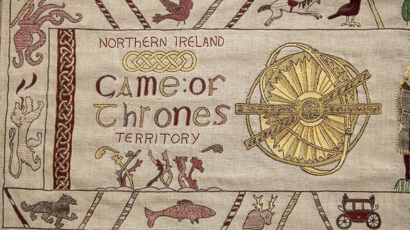 The storyline of ‘Game of Thrones’ is told in a giant, Bayeux-style tapestry at the Ulster Museum in one of several tourist attractions in the North to have embraced the pulling power of the HBO drama