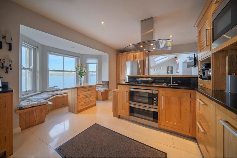 Kitchen with bay views