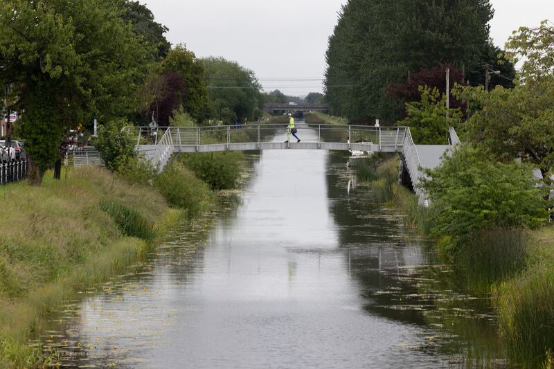 The Grand Canal way running through Tullamore, Co Offaly. Photograph: Alan Betson
