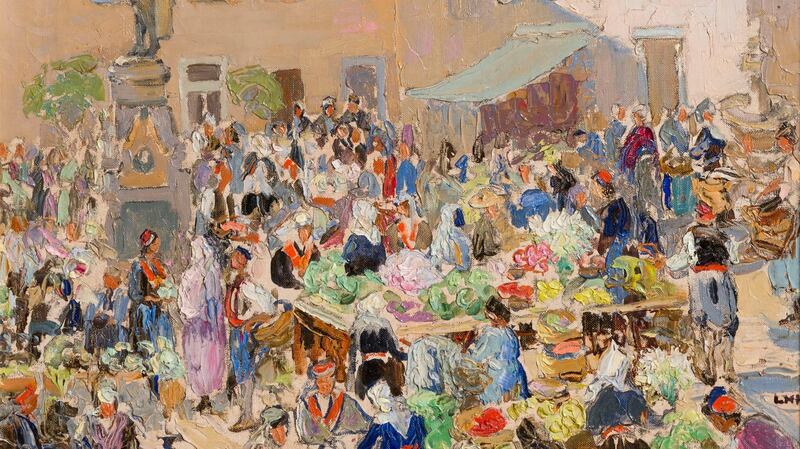 Letitia Marion Hamilton, The Flower Market, Dubrovnik (Morgan O’Driscoll sale), €22,000