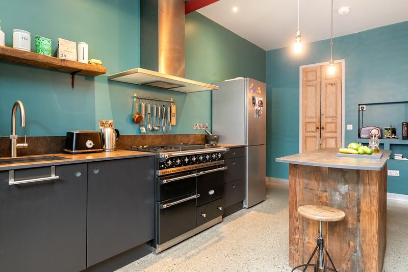 Old French doors were used for the pantry