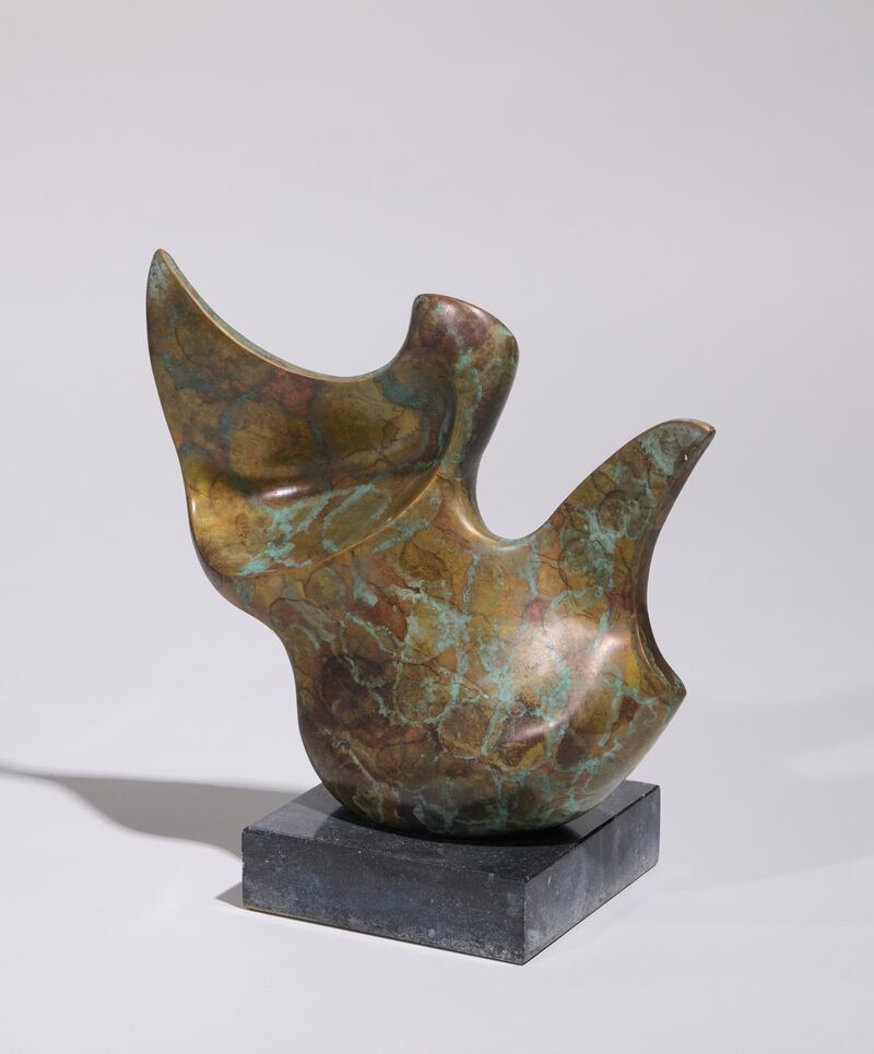 Sonja Landweer’s Winged Figure sculpture (€3,000-€5,000), on the market for the first time, from her estate, at deVeres' Irish Art auction