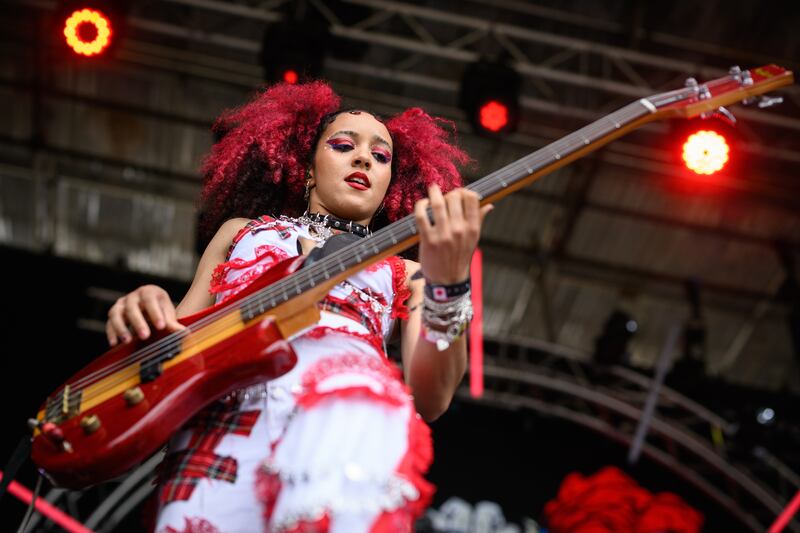 Bass player Georgia South of the Nova Twins performing at Glastonbury last year. Photograph: Leon Neal/Getty Images