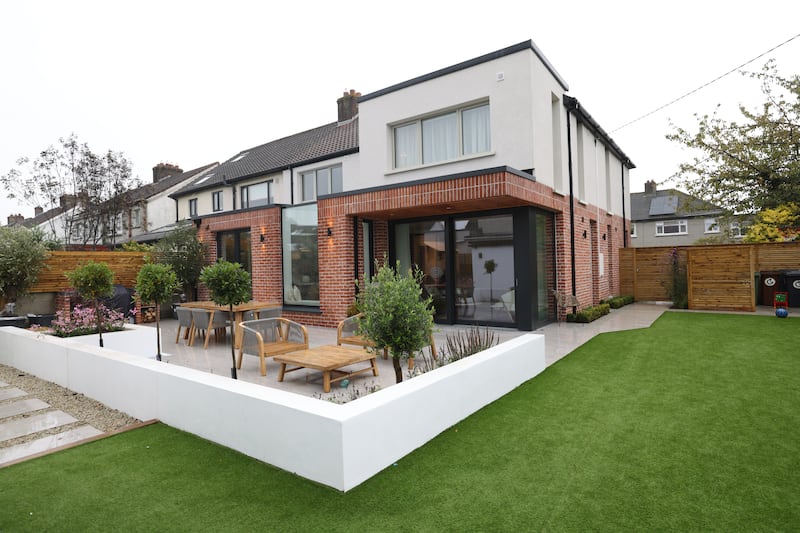 Rear view of home and garden. Photograph: Bryan O’Brien