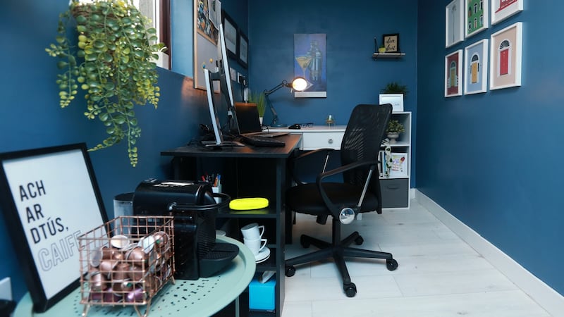 The interior of Alan Byrne’s home office in Ballacolla Co Laois. Photograph: Laura Hutton/ The Irish Times