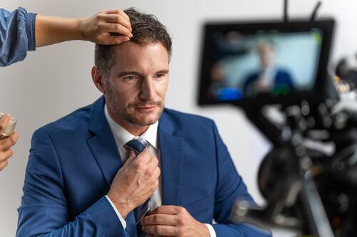 Professional make-up artists help executives keep up appearances