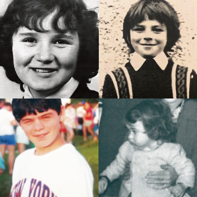 Children of the Troubles (clockwise from top left): Julie Livingstone, Brian Stewart, Clare Hughes and Charles Love