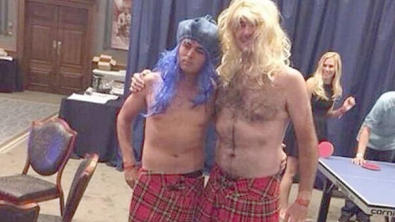 Rickie Fowler and Bubba Watson dealt with the loss to Europe by wearing the same costumes as both teams let their hair down following the three day event.