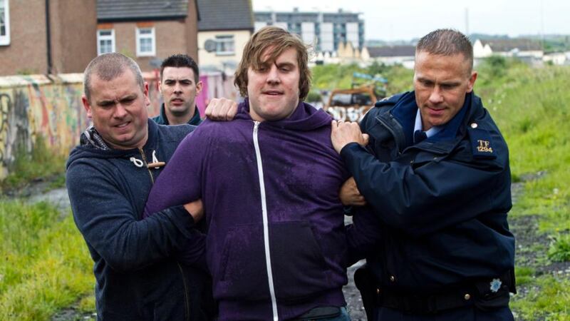 Peter Coonan (centre), who plays Fran, is seen in the final episode of series five.