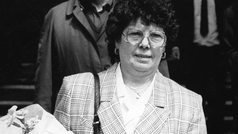 Annie Maguire leaving the Court of Appeal in London in  May 1991.Photograph: Eric Luke