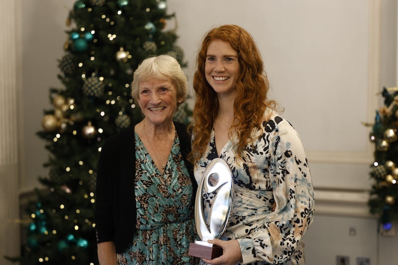 Louise Ní Mhuircheartaigh with mother Noirin at the Sportswoman of the Year awards. Photograph: Nick Bradshaw