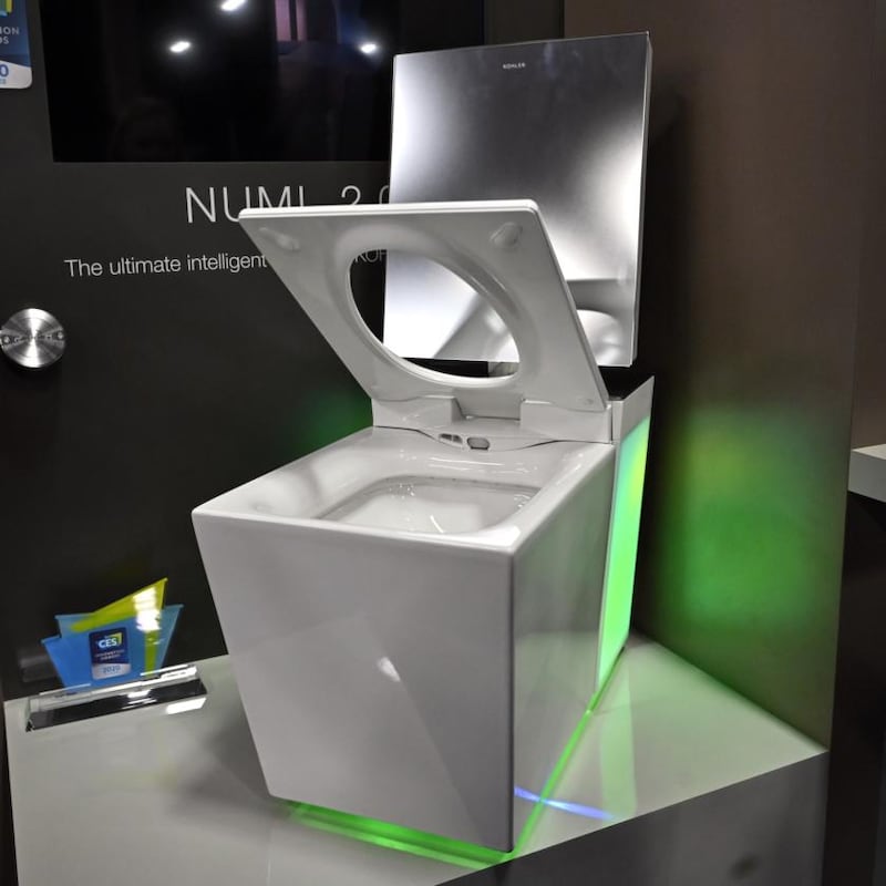 Numi, an ‘intelligent toilet’ designed by the US brand Kohler, at the Consumer Electronics Show in 2020. Photograph: David Becker/Getty Images