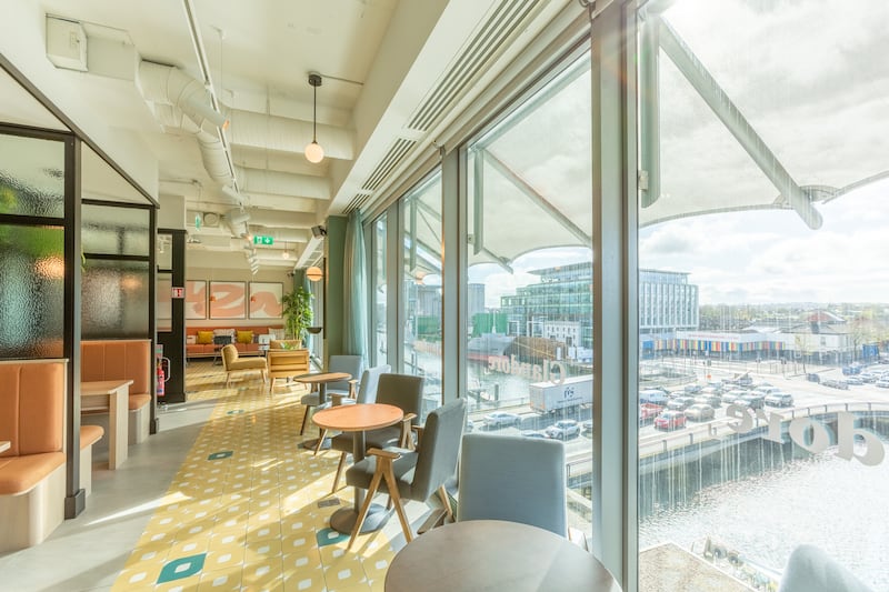 The City Quarter offices are fitted to an extremely high standard with raised access floors, extensive natural light and panoramic views of the city and river Lee. Photograph: Declan Casey