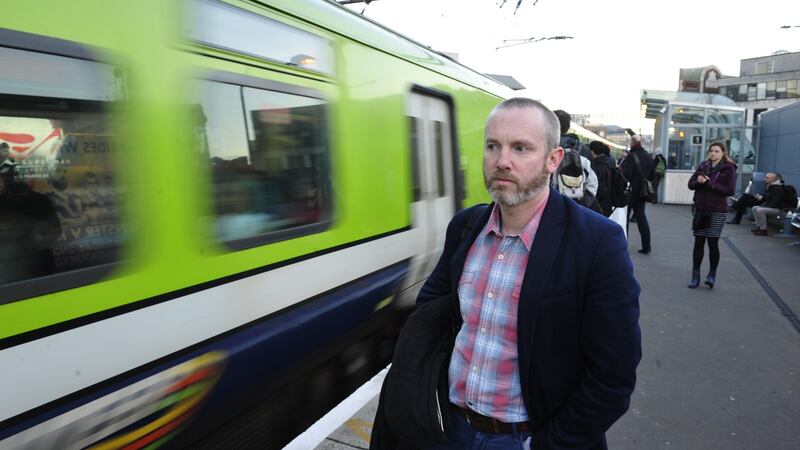 Commuter life: ‘Leave in the dark, come home in the dark. Photograph: Aidan Crawley/The Irish Times