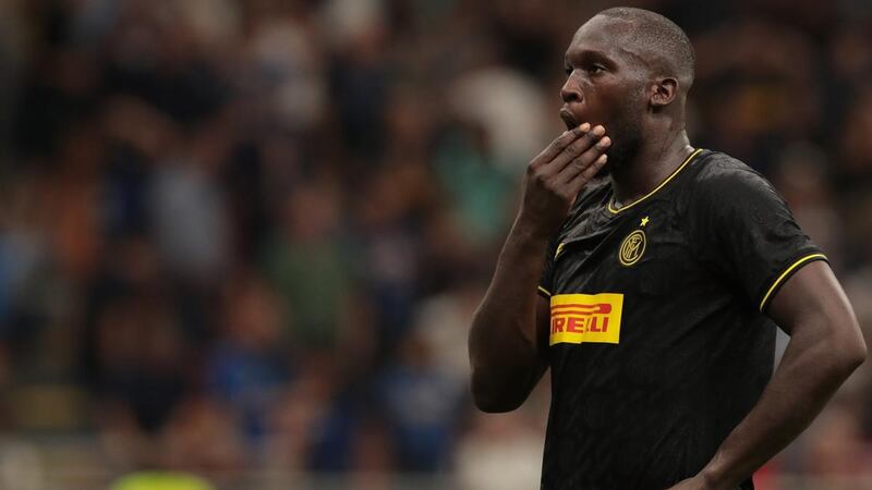 Romelu Lukaku missed a late chance to give Inter Milan victory aganist Slavia Prague. Photograph: Emilio Andreoli/Getty