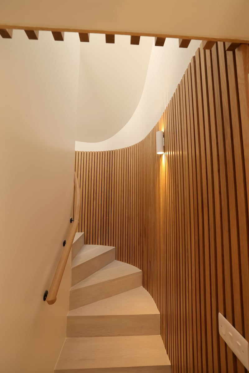 The stairwell of the new-build mews to the rear of Bram Stoker's birthplace