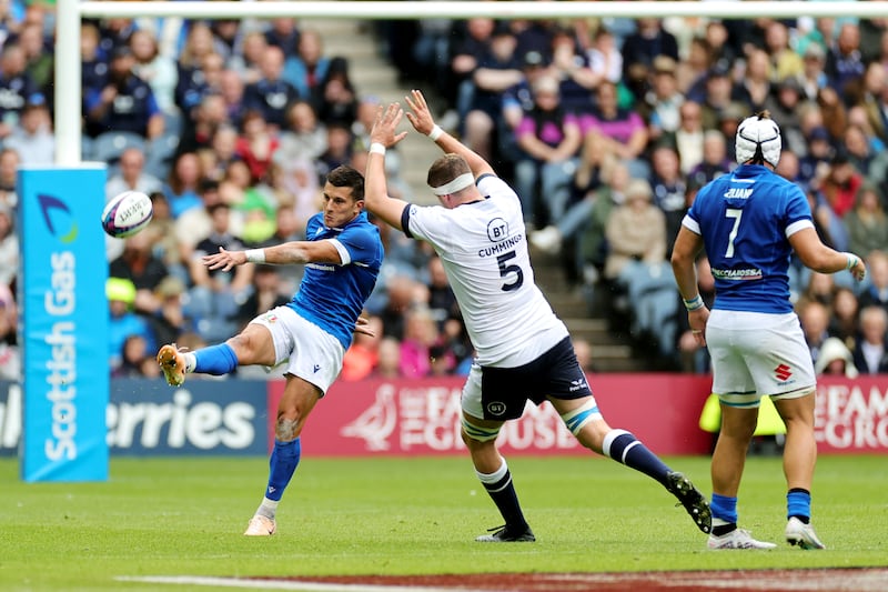 Tomasso Allan returns to the Italy side for the game against Scotland at Murrayfield. Photograph: David Rogers/Getty Images