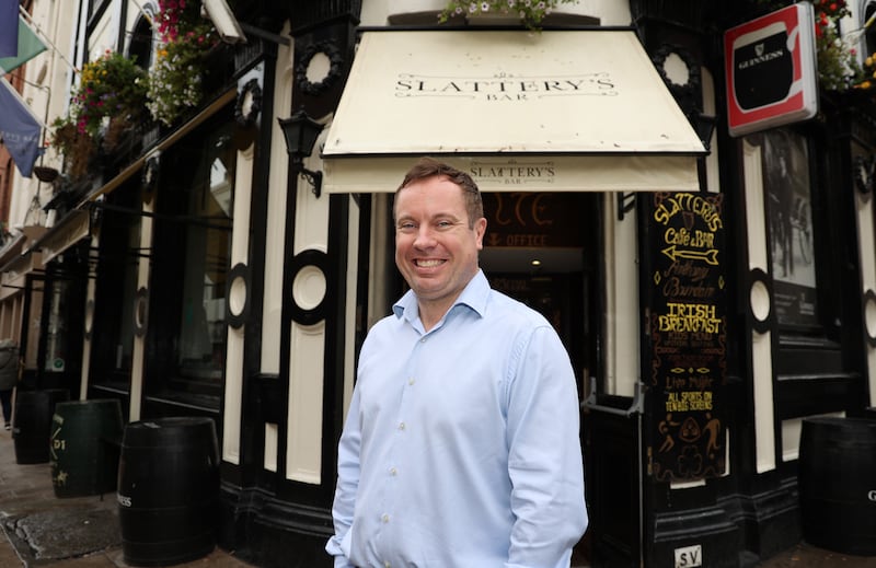 Brian Conlon outside Slattery's. Photograph: Nick Bradshaw/The irish Times