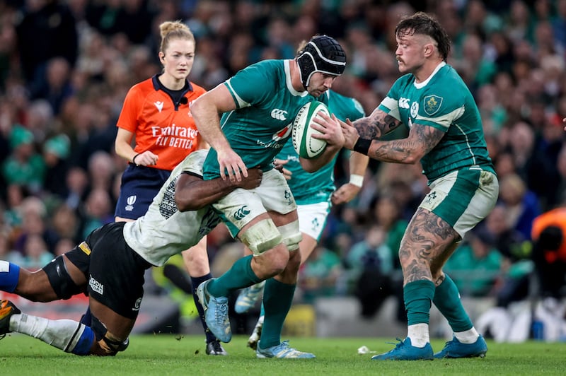 Autumn Nations Series, Aviva Stadium, Dublin 23/11/2024 
Ireland vs Fiji  
Ireland's Caelan Doris 
Mandatory Credit ©INPHO/Ben Brady