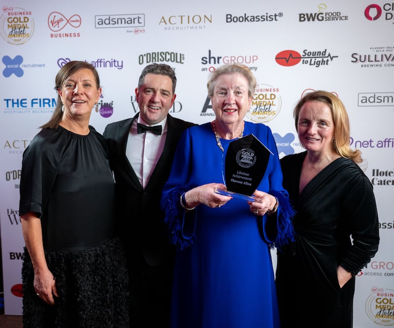 Headfort Arms Hotel - Theresa Allen, Gold Winner of the Lifetime Achievement Award. Photograph: Paul Sherwood