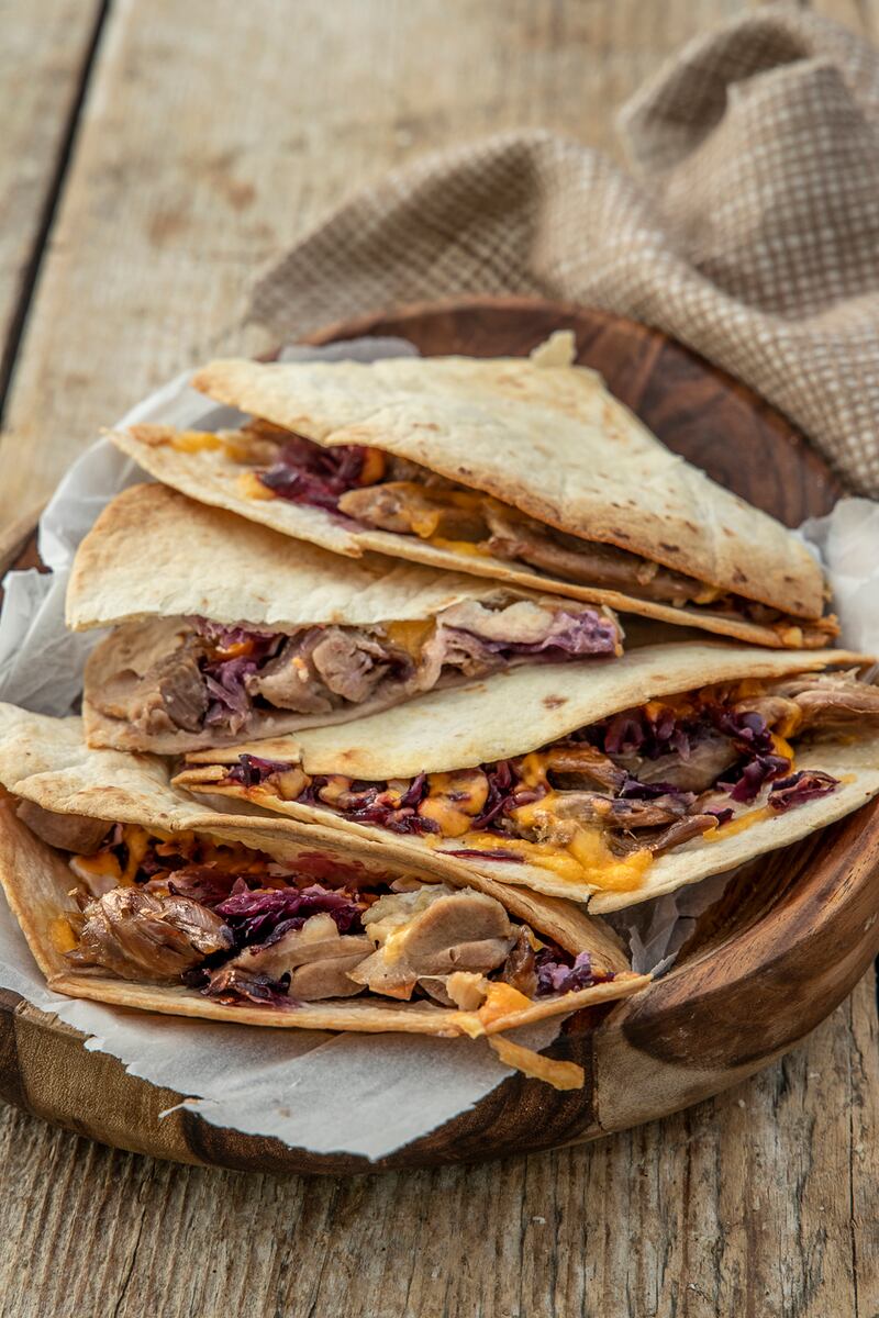 Duck quesadillas