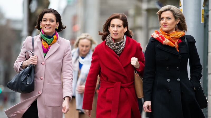 Swings and roundabouts: Fine Gael TDs Kate O’Connell, Hildegarde Naughton and Maria Bailey. Photograph: Tom Honan for The Irish Times.