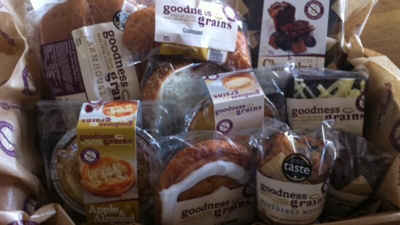 A hamper of gluten-free goodies from Goodness Grains