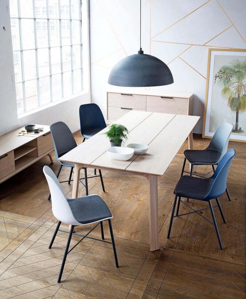 Scandi-style oak Wilbur dining table, reduced to €695 at Harvey Norman