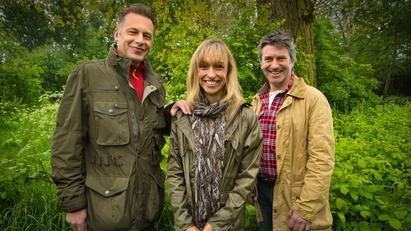 Springwatch presenters Chris Packham, Michaela Strachan and Martin Hughes-Games. Photograph: BBC