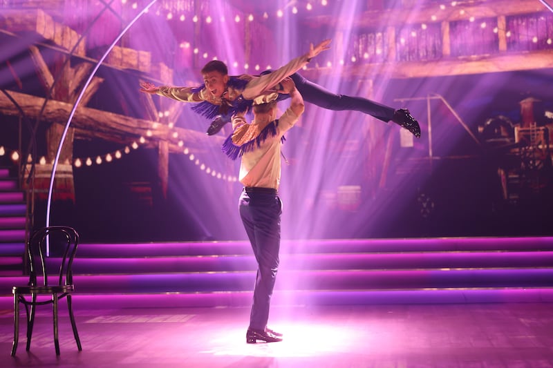 Team dance action during Dancing with the Stars. Photograph: Kyran O’Brien/kobpix