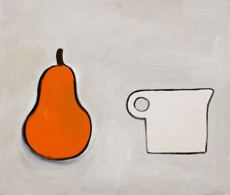 Jug and Pear (1983) by William Scott