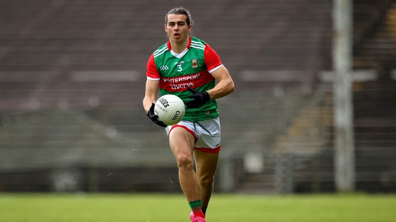 Oisín Mullin offers Mayo another running threat. Photograph: Ryan Byrne/Inpho