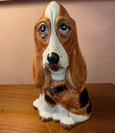 Esther Sexton has a Bassett Hound ornament, from Stoke-on-Trent pottery brand Price Kensington, at €120