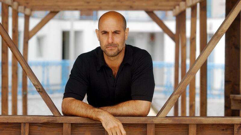 Stanley Tucci owns the bald look. Photograph: Andrew Downes