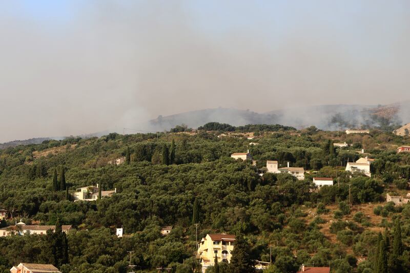 The view of the smoke on the hill during daytime. Photograph: Ronan McGreevy