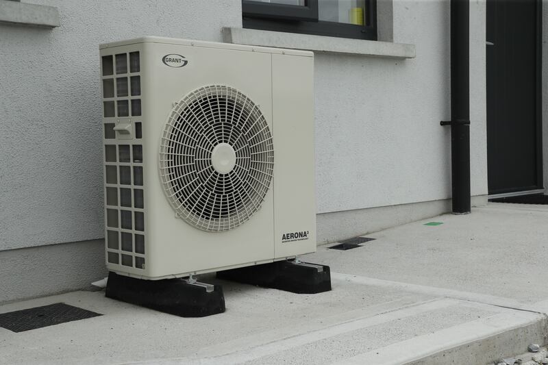 The A+++ rated Grant Aerona R32 10kW air to water air source heat pump