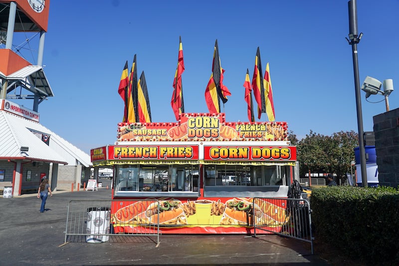 A corndog stand at the National Barrel Horse Association World Championship in Perry, Georgia. Photograph: Enda O'Dowd