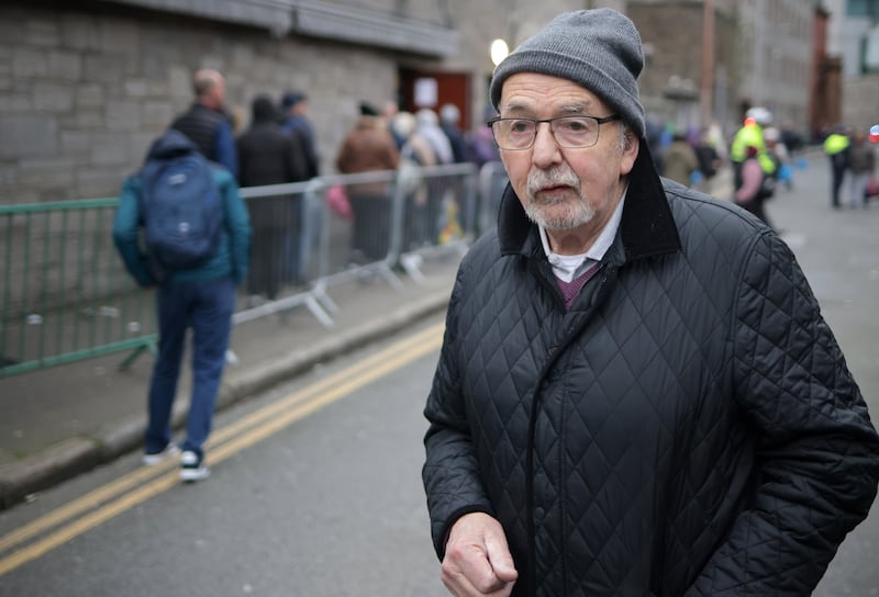 Alan Bailey, manager of the Capuchin Day Centre on Bow Street, oversees the weekly food hamper distribution. Photograph: Chris Maddaloni/The Irish Times