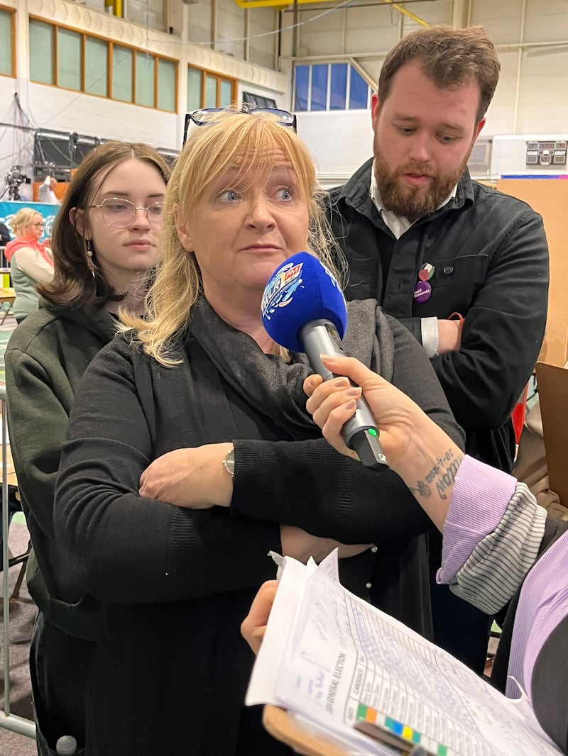 Mary Roche of the Social Democrats bows out after the 11th count in Waterford, but says she's happy that she put down a big marker… this leaves way for a final seat showdown between SF’s Conor McGuinness and Independent Matt Shanahan. Photograph: Kevin O'Sullivan