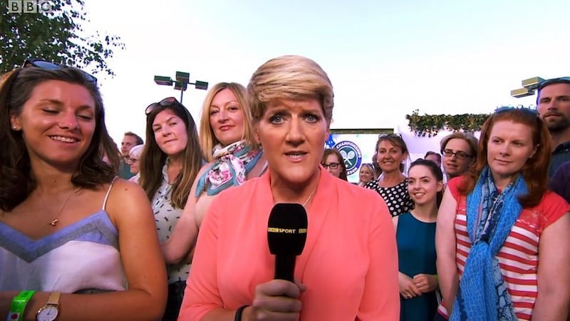 That's the number two: Claire Balding on 'Wimbledon 2day'. Photograph: via the BBC