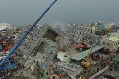 Taiwan quake kills at least twelve, knocks apartment block